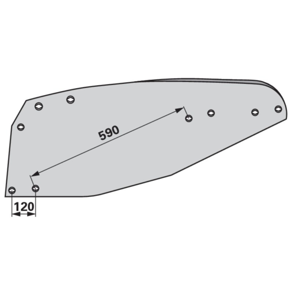 Prsa daske pluga lijeva