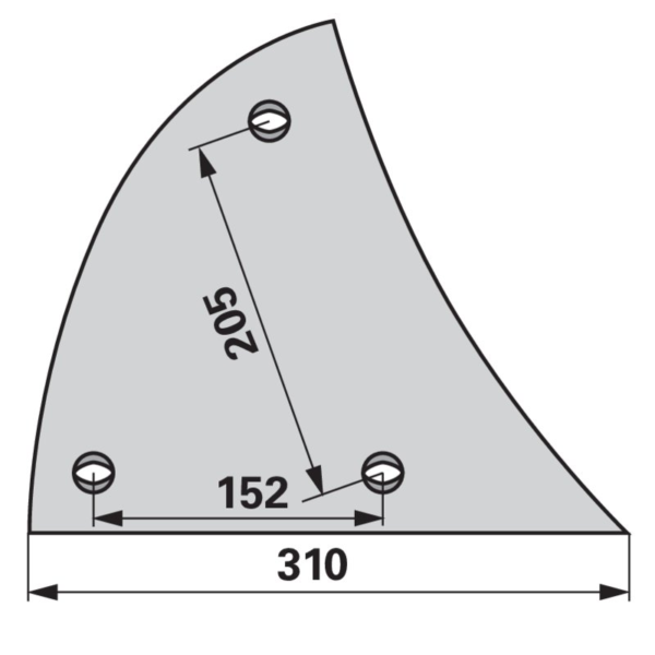 Prsa daske pluga desna