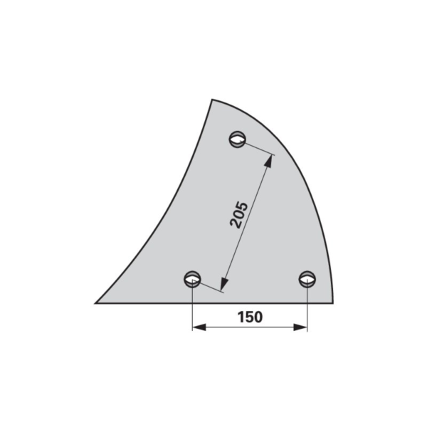 Prsa daske pluga lijeva