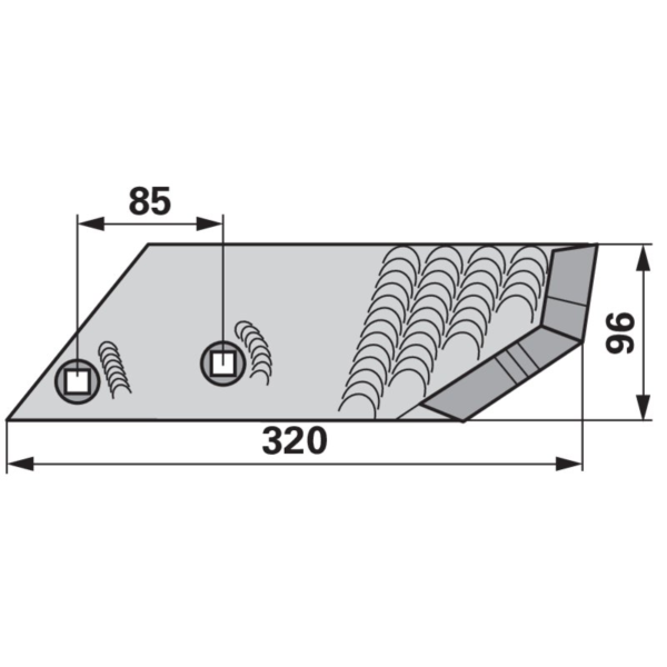 Nož raonika desni,HM