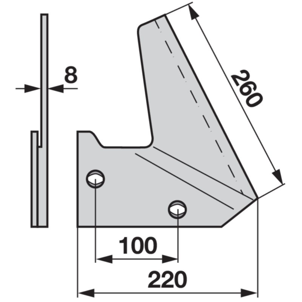 Element daske lijevi