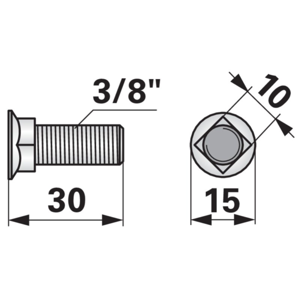Vijak pluga kvadratni