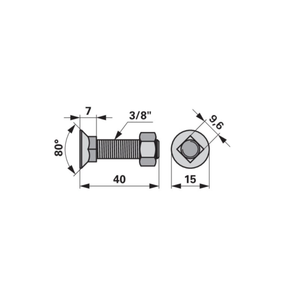Vijak pluga kvadratni