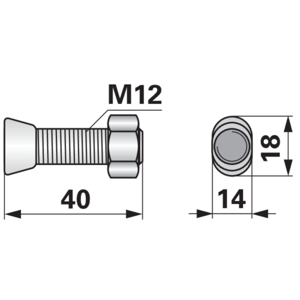 Vijak pluga ovalni Rabe