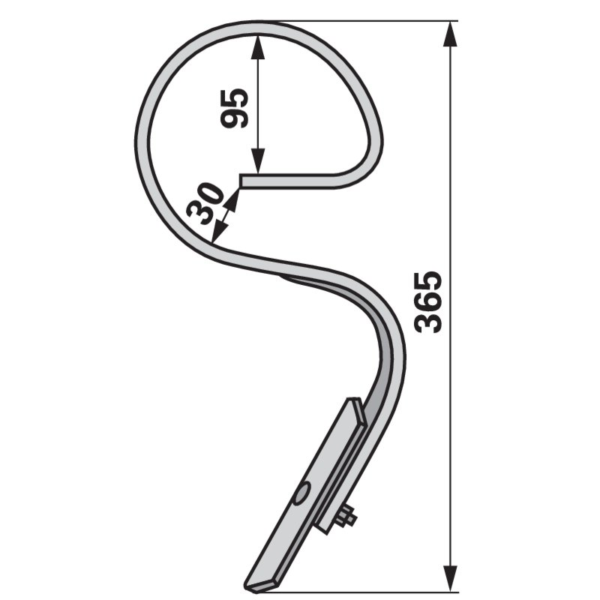 Opruga savijena sa nožem