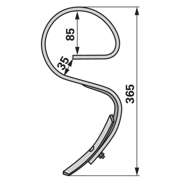 Opruga savijena sa nožem