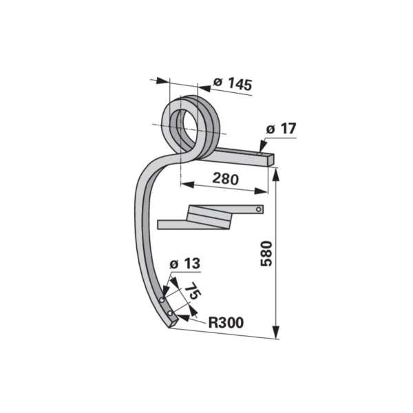 Nosač noža  grubera desni