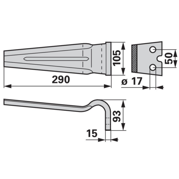 Nož roto brane ravni