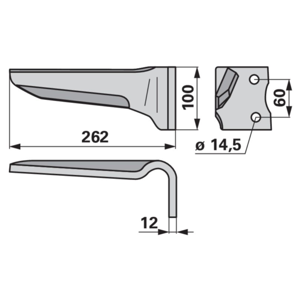 Nož roto brane desni