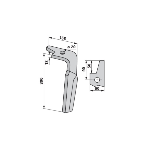 Klin rotodrljače lijevi
