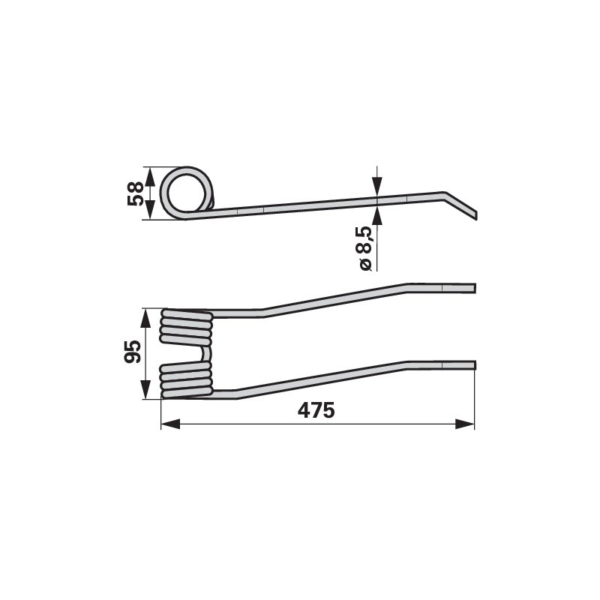 Zubac opružni lijevi desni