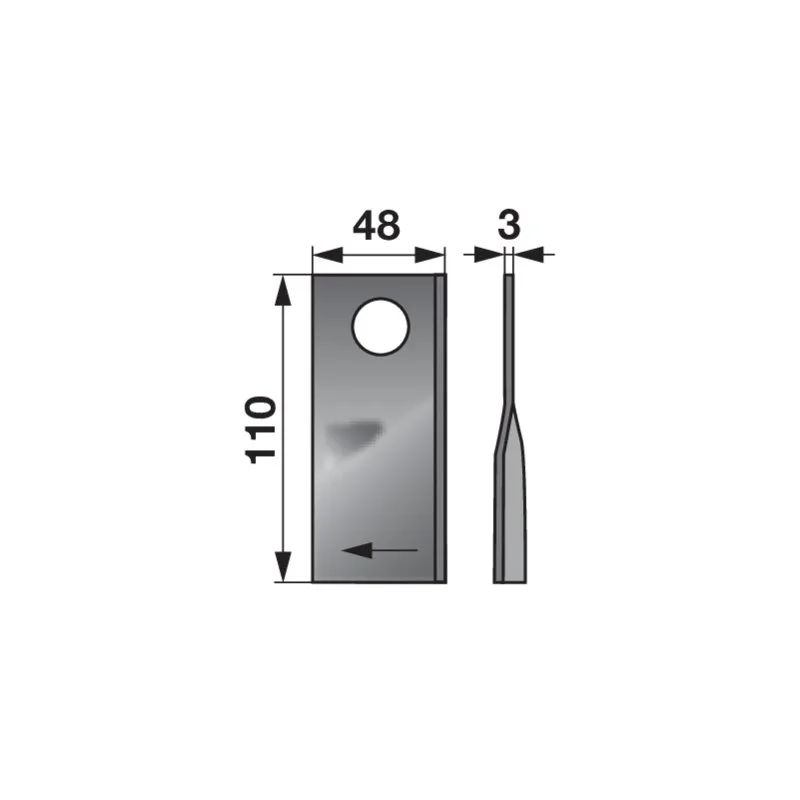 0041014625 Nož roto kose desni - Slika 1