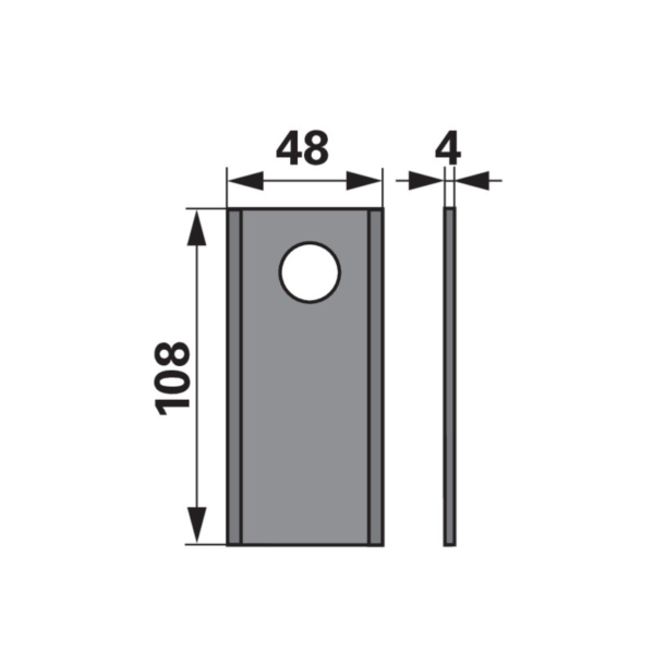 Nož roto kose ravni