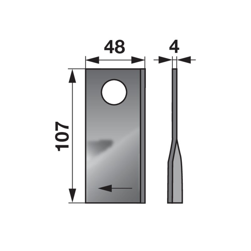 0041059325 Nož roto kose desni - Slika 1