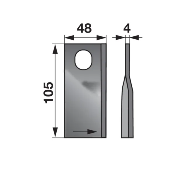 Nož roto kose lijevi
