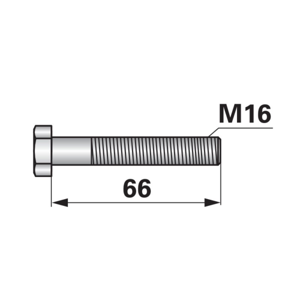 Vijak M16x66