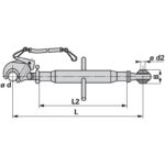Topling poluga mehanička Kat.2 710-930 mm sa kukom - Slika 2