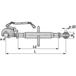 Topling poluga mehanička Kat.2 710-930 mm sa kukom - Slika 2