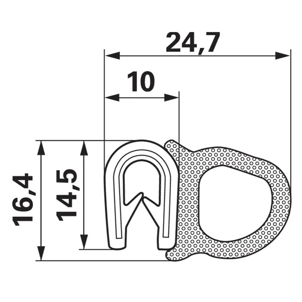 Profil brtve Raspon stezanja 1 - 4 mm
