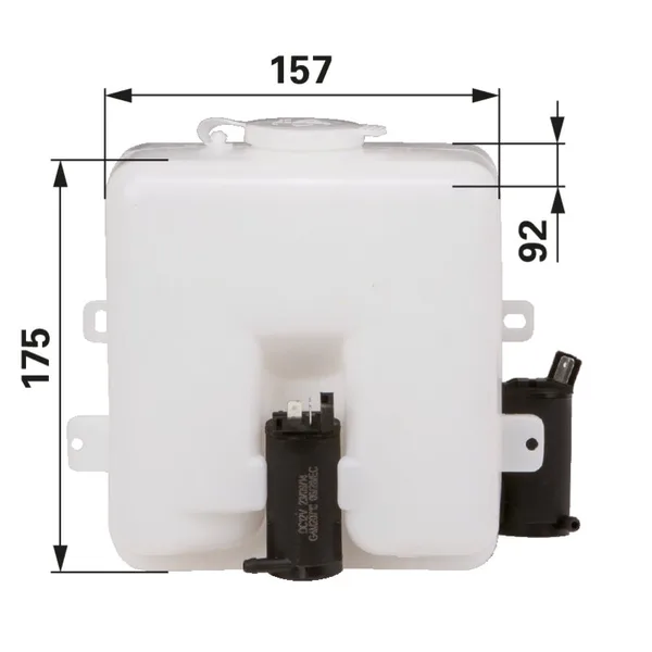 Perač vjetrobranskog stakla komplet s 2 pumpe 12V