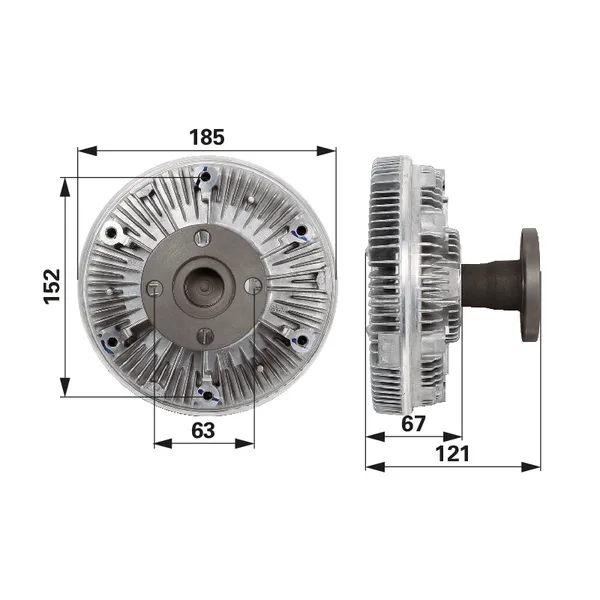 Ventilator kvačila odgovara za John Deere AL15574