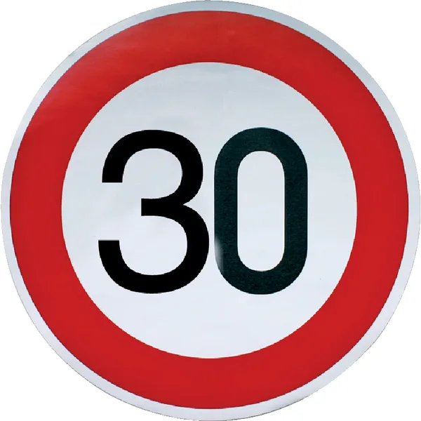 Naljepnica oganičenja brzine Dm 200mm 30 km/h bijelo/crveno DM 200 mm 30 km/h