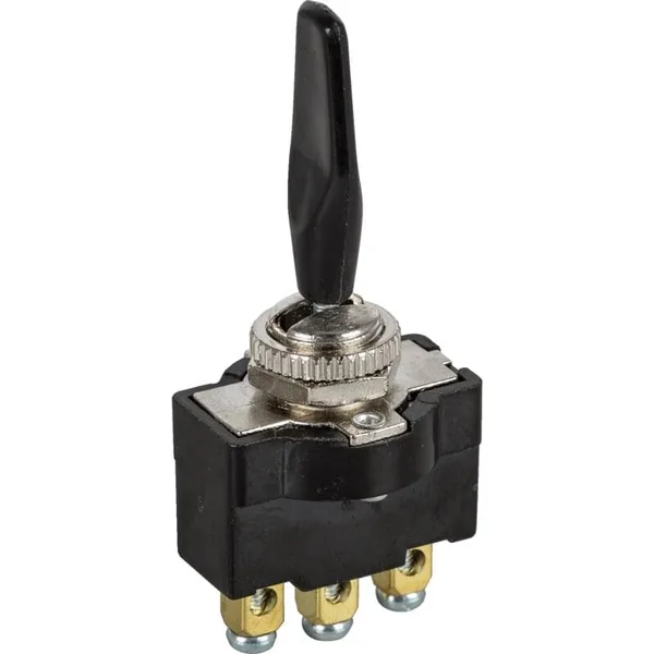 Klizni prekidač 12 V, 10 A, d = 13 mm, 3-pinski Uklj. - Isklj. - Uklj.