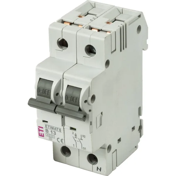 ETI prekidač za zaštitu voda 2TE, 35,6 mm, 1-polni+N 13A B
