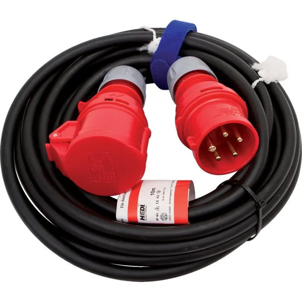 Produžni kabel crna, 16 A, 5-polni, 400 V, duljina = 25 m