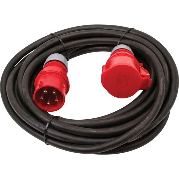 Produžni kabel crna, 32 A, 5-polni, 400 V, duljina = 25 m