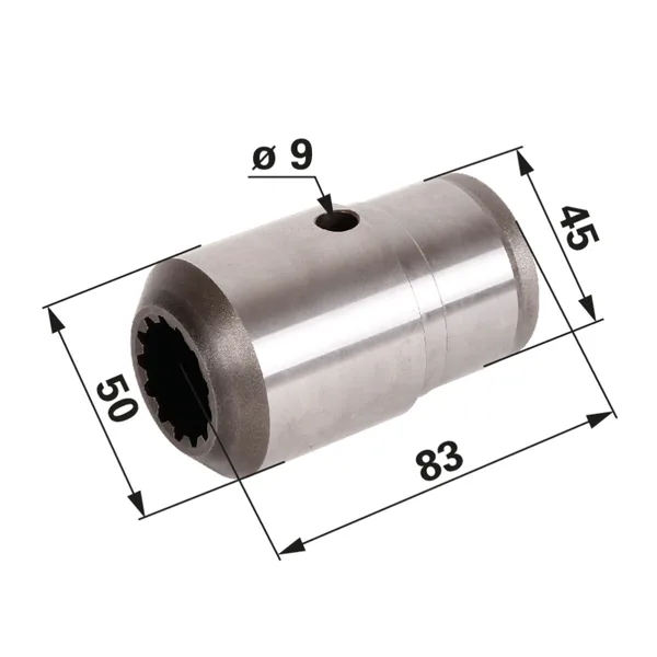 Klizni rukavac za sve kotače, 83 x 50/45 mm, 13 zubaca odgovara za Steyr 133700290065