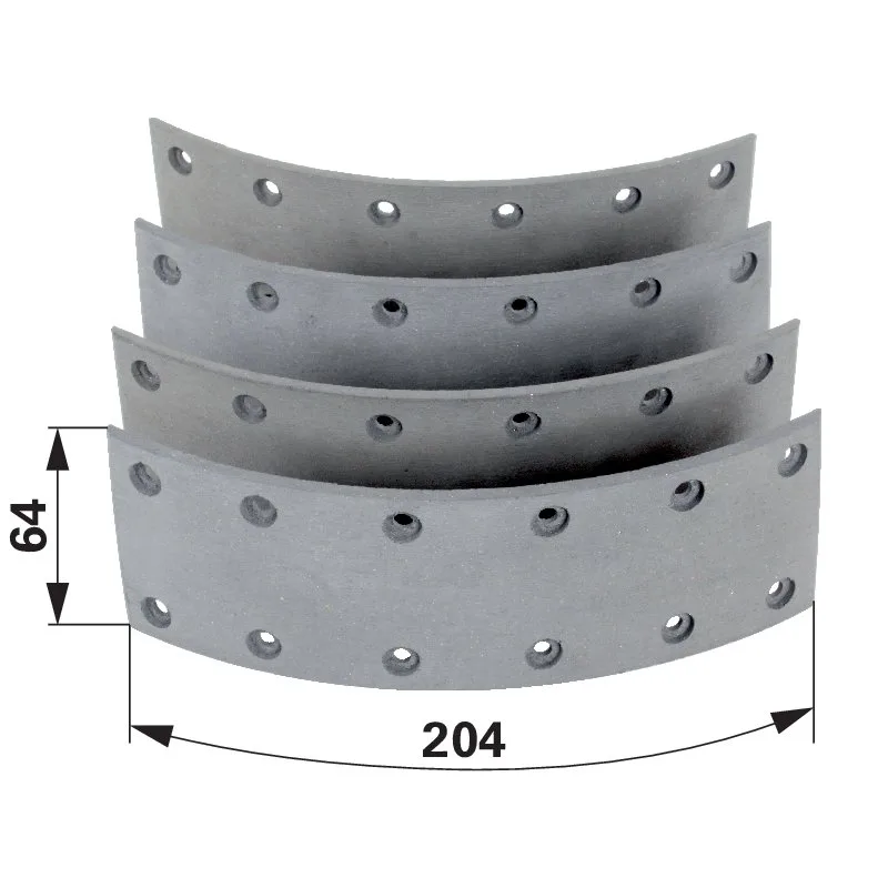 Set kočionih obloga sa zakovicama, 204 x 64 x 4 mm, 4 komada odgovara za Case IH K262704 Set kočionih obloga sa zakovicama, 204 x 64 x 4 mm, 4 komada odgovara za Case IH K262704