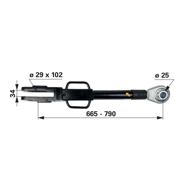 Podizna poluga 710 – 800 mm, navoj M36 x 3 pogodno za Steyr 1-32-574-020