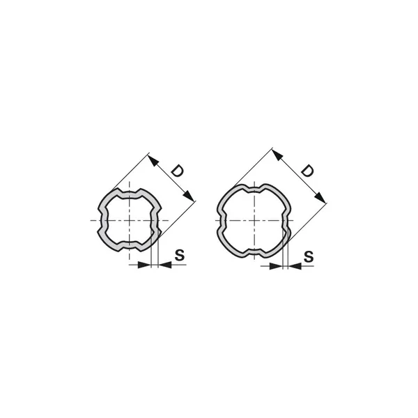 Cijev kardana 4-klina unutarnji ADm44,1mm u centimetar in Zentimeter