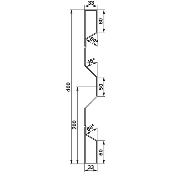 Stranica za prikolicu 400x2,0 mm po m Meterware