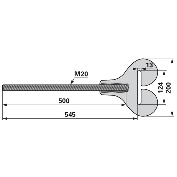 Držač dizalice M20 545 mm