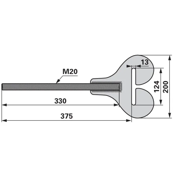 Držač dizalice M20 375 mm