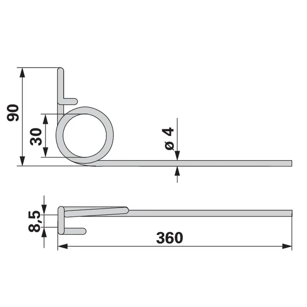 Opruga odgovara za Fischer 360x4