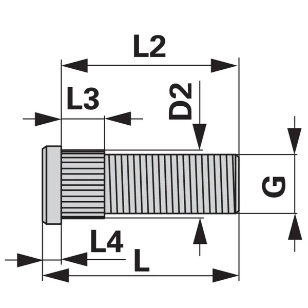 Vijak kotaca M16x1,5 52 mm