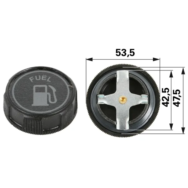 Poklopac spremnika goriva VP 53,5 mm odgovara za Briggs 490075, 494559