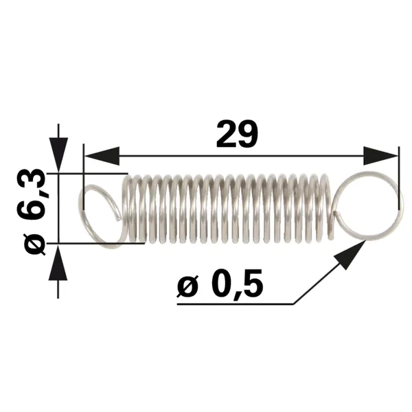 Opruga regulatora duljina 29 mm odgovara za Tecumseh 31361
