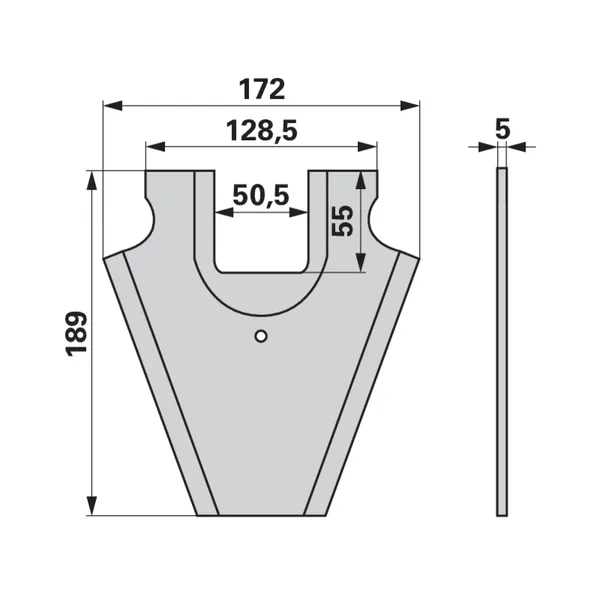 Nož za utovarnu prikolicu D 172 mm, debljina 5 mm, S laserskom oblogom odgovara za Schuitemaker 4339