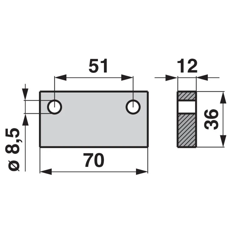 Podloga D 70 x Š 36 x debljina 12 mm odgovara za Reform 563.514.022 Podloga D 70 x Š 36 x debljina 12 mm odgovara za Reform 563.514.022