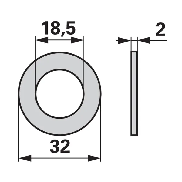 Disk VP 32 x UP 18,5 x debljina 2 mm Aebi AM81121