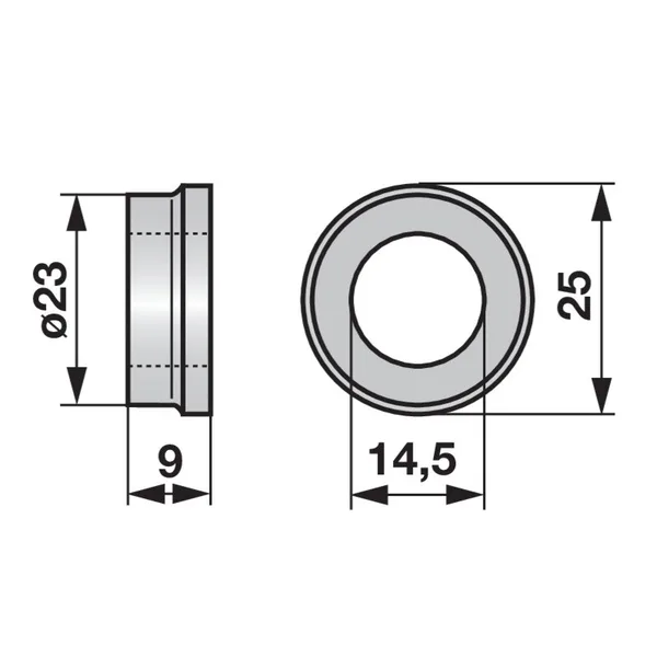 Čahura VP 25 x UP 14,5 x D 9 mm odgovara za Rapid 67947