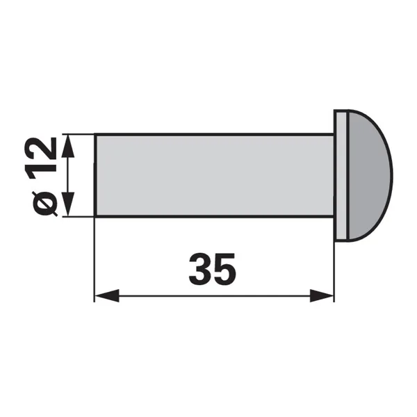 Zakovica s okruglom glavom VP 12 x D 35 mm, DIN 124 ESM 5431020
