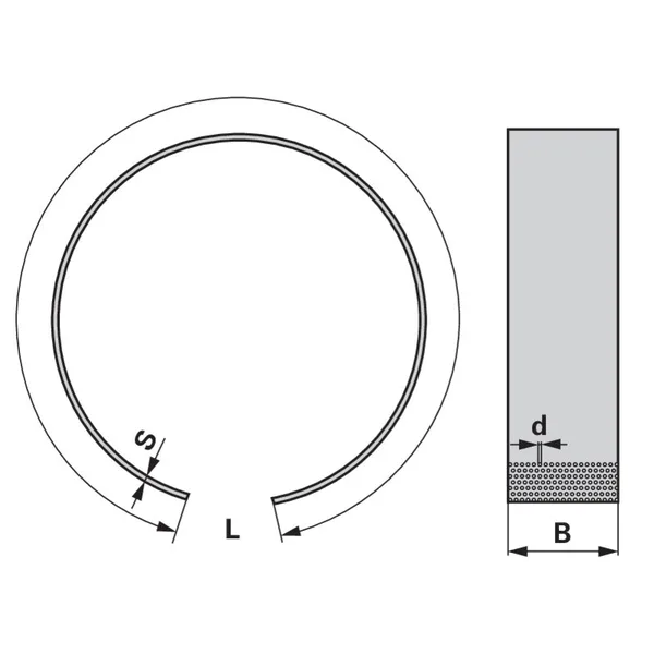 Okruglo sito otvoreno, D 1590 x Š 88 x debljina 2 mm, Ø 3 mm