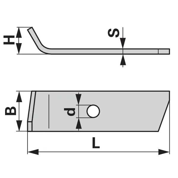 Klipni nož D 140 x Š 40 x V 24,5 mm pogodno za Safental