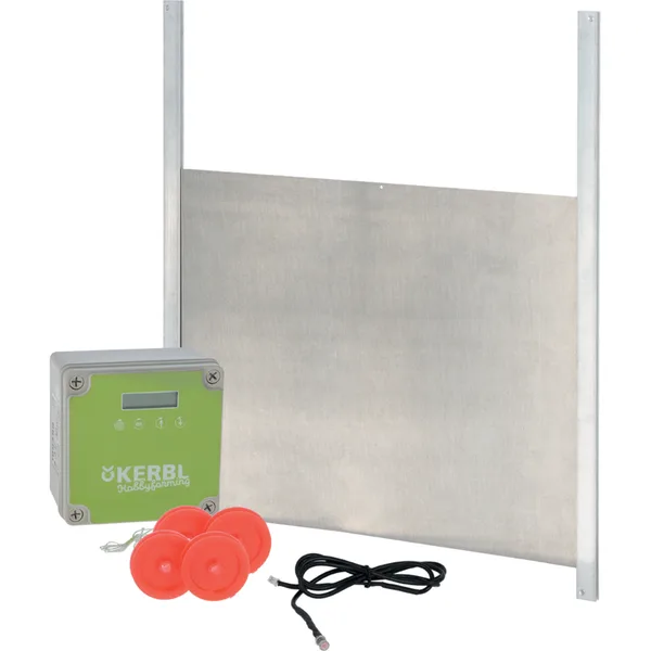 Kompletan set vrata za kokošinjac automatski, 430 x 400 mm