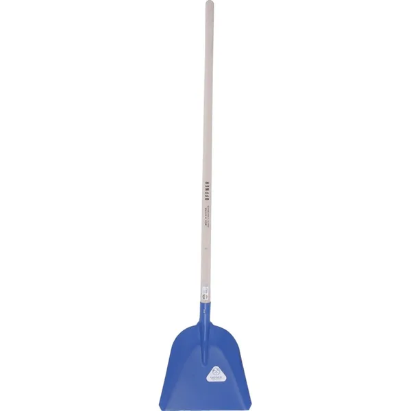 Ambarska lopata Čelični lim, D 33 x Š 33 cm, s drškom od tvrdog drveta 130 cm Offner